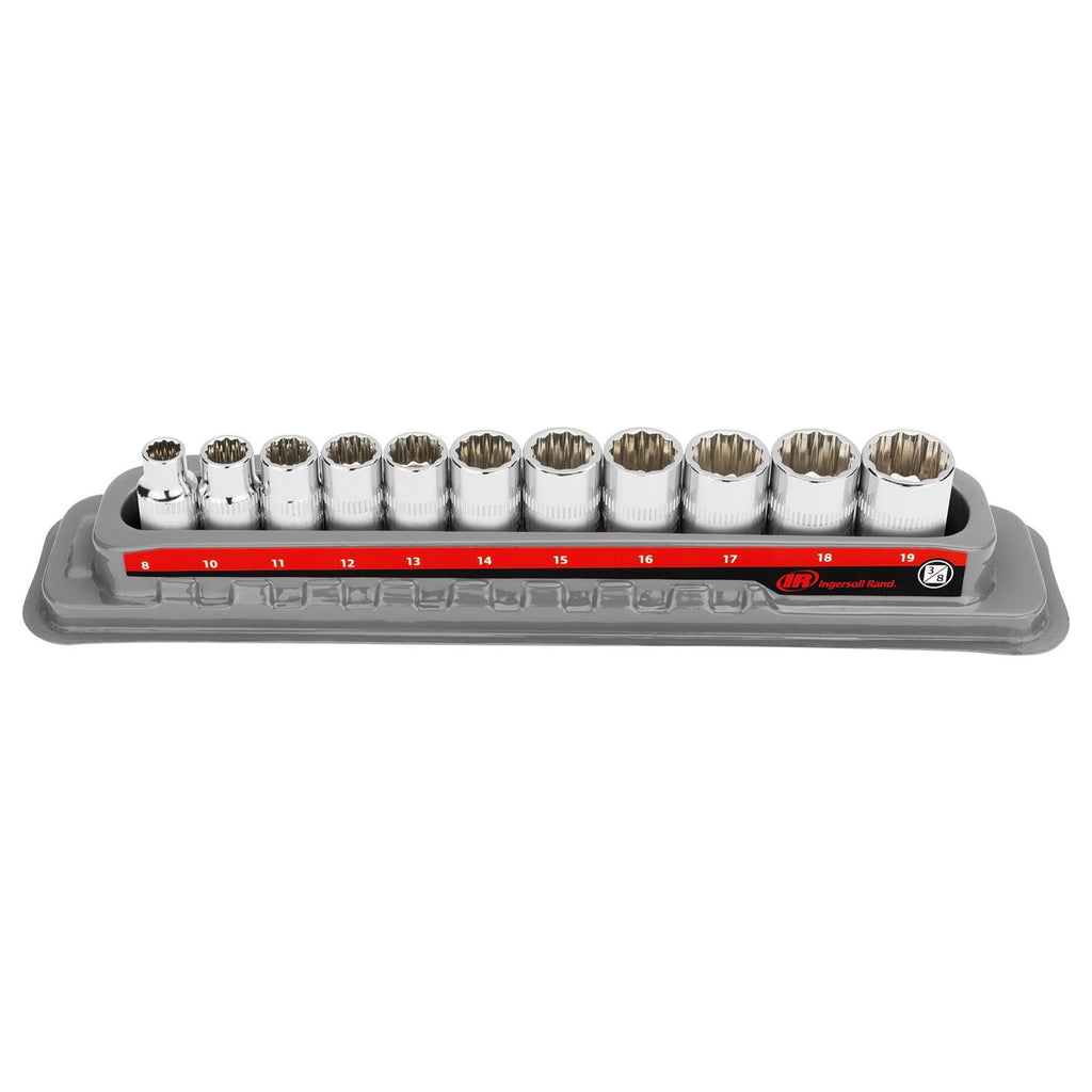 11 Pc. 3/8 in. Drive Shallow Socket Set - Metric 12 Pt.